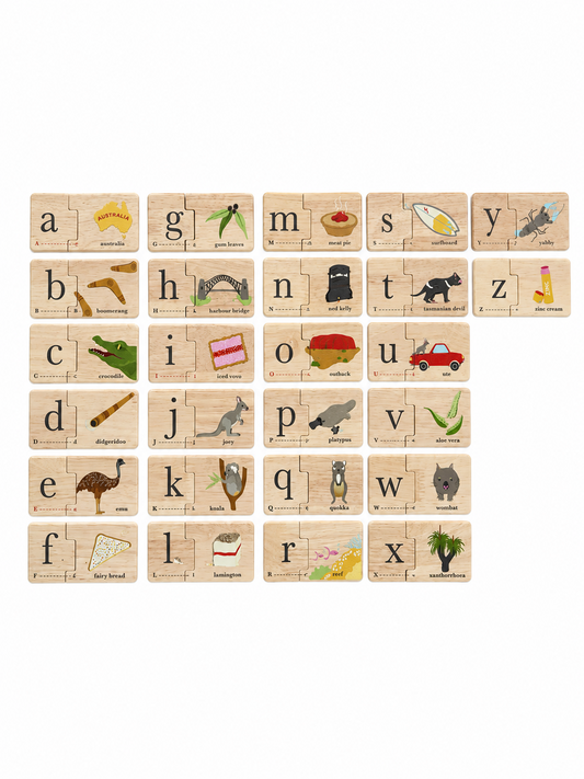 WOODEN TOY - AUSTRALIAN ALPHABET JIGSAW PUZZLE
