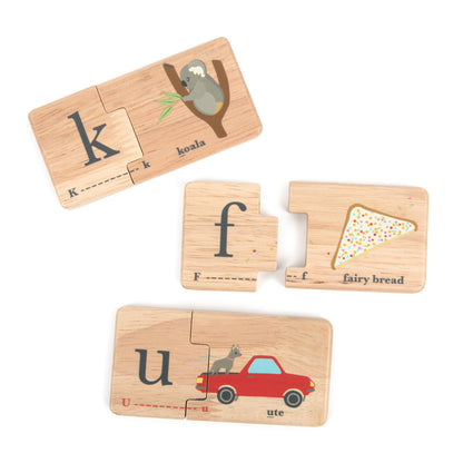 WOODEN TOY - AUSTRALIAN ALPHABET JIGSAW PUZZLE