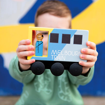 WOODEN TOY - MID SIZED MELBOURNE TRAIN