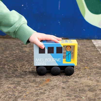 WOODEN TOY - MID SIZED MELBOURNE TRAIN