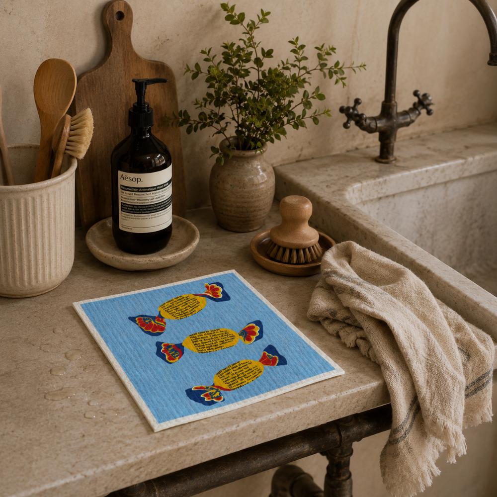 DISH CLOTH SPONGE - AUSTRALIAN LOLLIES