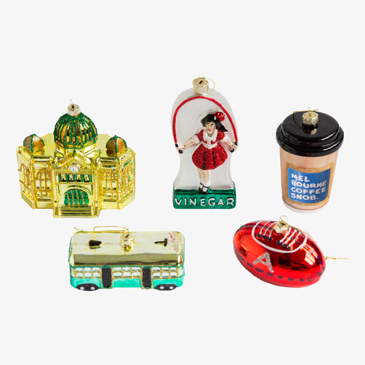 CHRISTMAS GLASS ORNAMENTS -  MELBOURNE