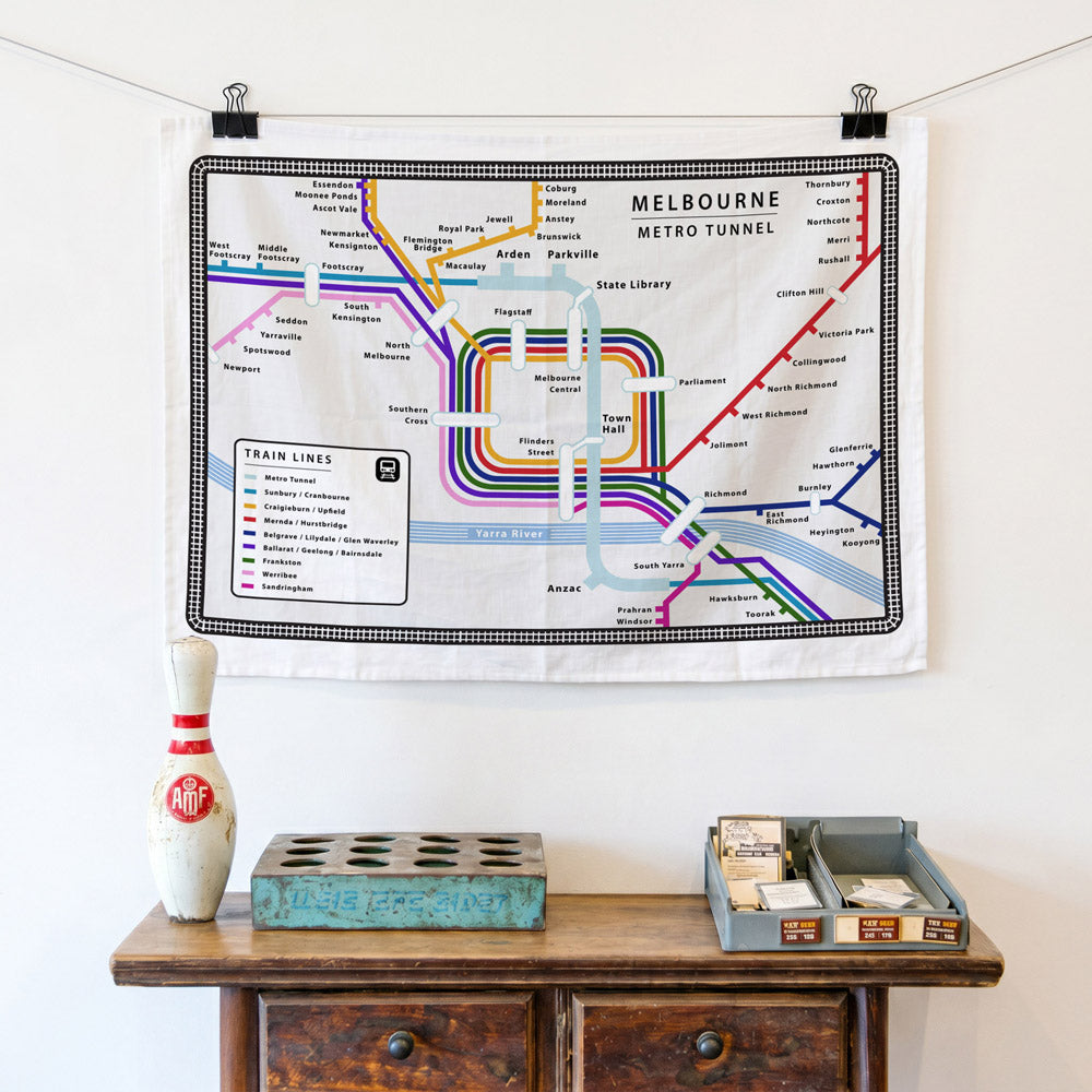 TEA TOWEL - MELBOURNE METRO TUNNEL