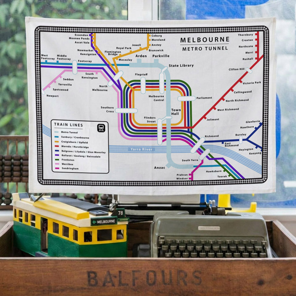 TEA TOWEL - MELBOURNE METRO TUNNEL