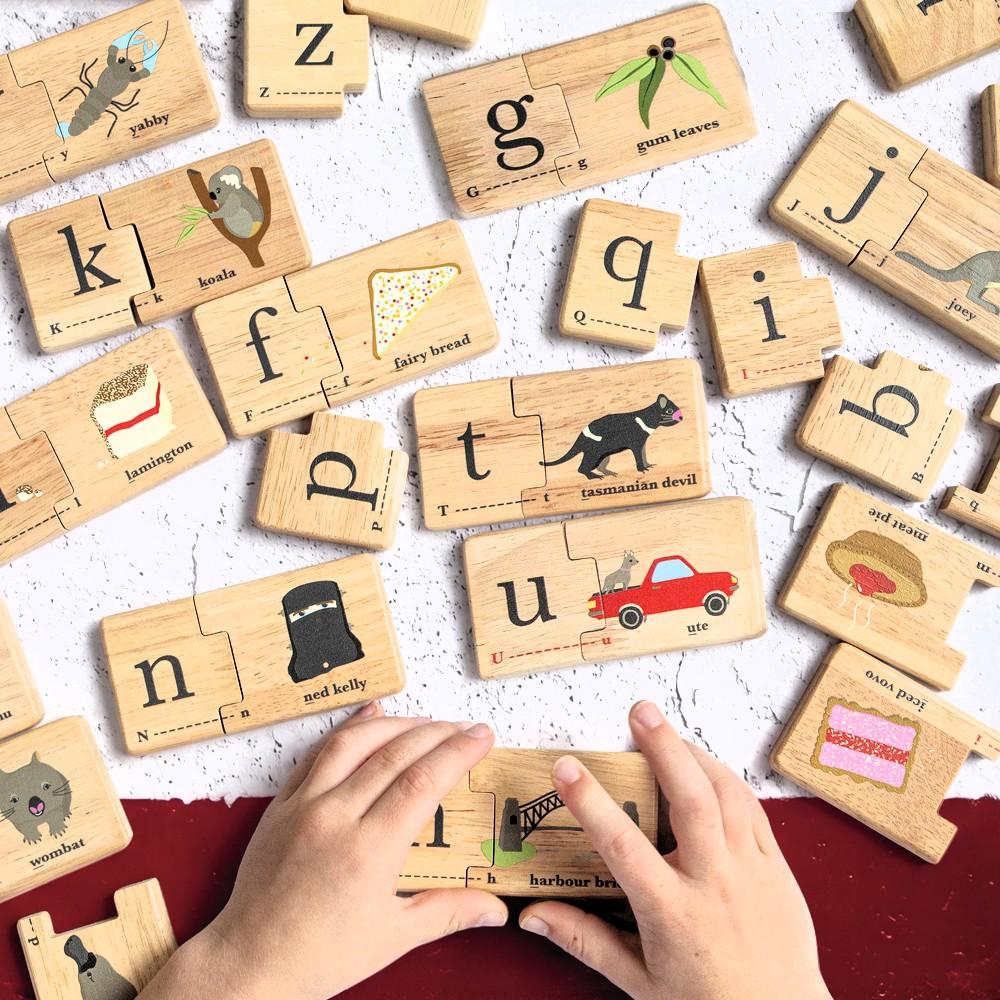 WOODEN TOY - AUSTRALIAN ALPHABET JIGSAW PUZZLE