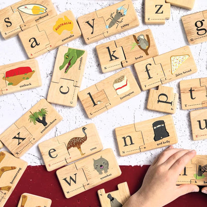 WOODEN TOY - AUSTRALIAN ALPHABET JIGSAW PUZZLE
