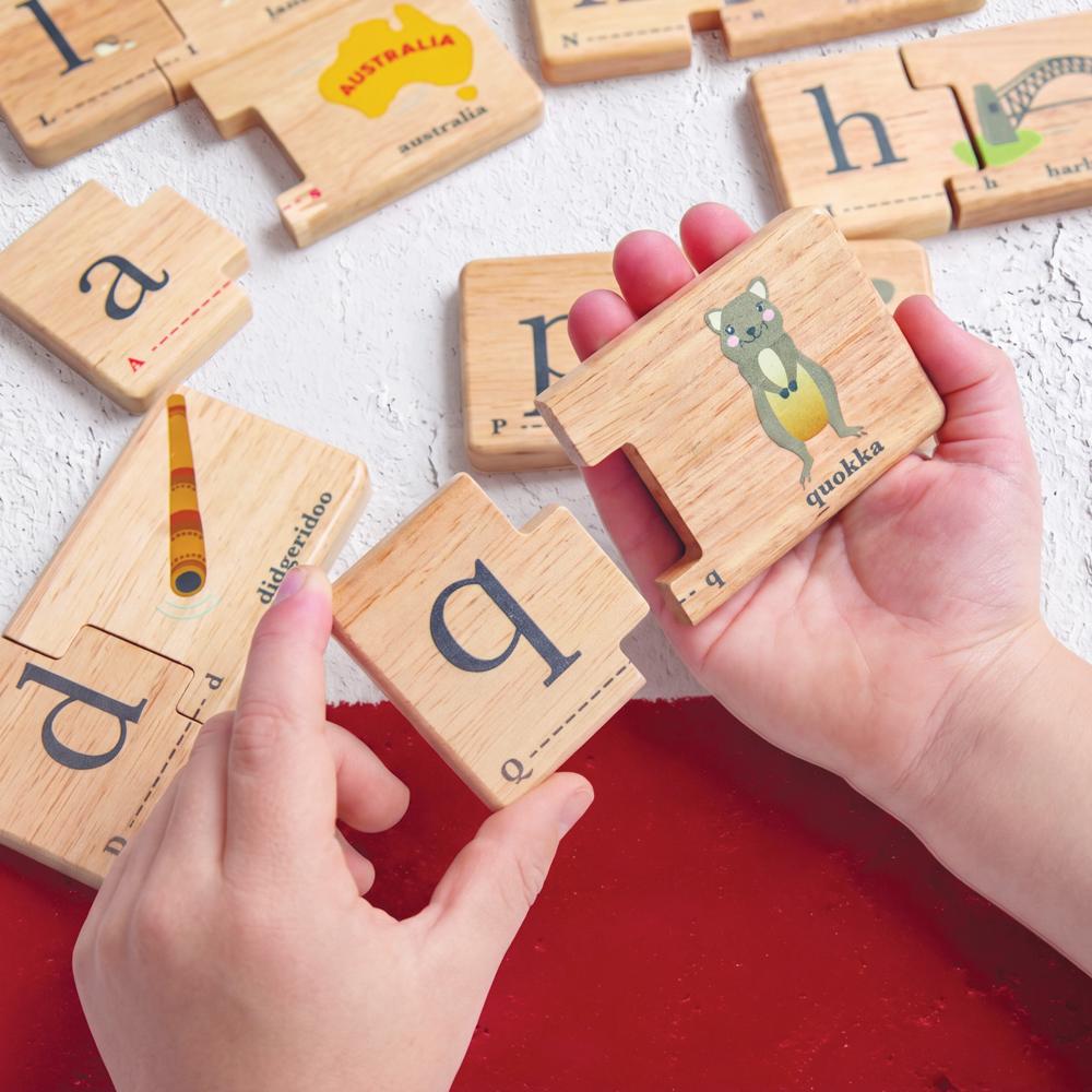 WOODEN TOY - AUSTRALIAN ALPHABET JIGSAW PUZZLE