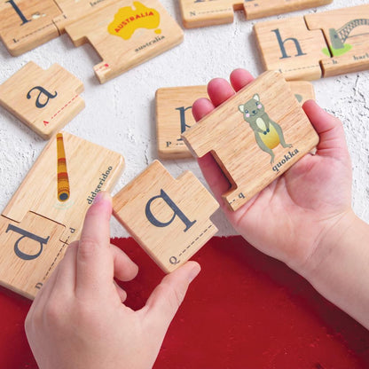 WOODEN TOY - AUSTRALIAN ALPHABET JIGSAW PUZZLE