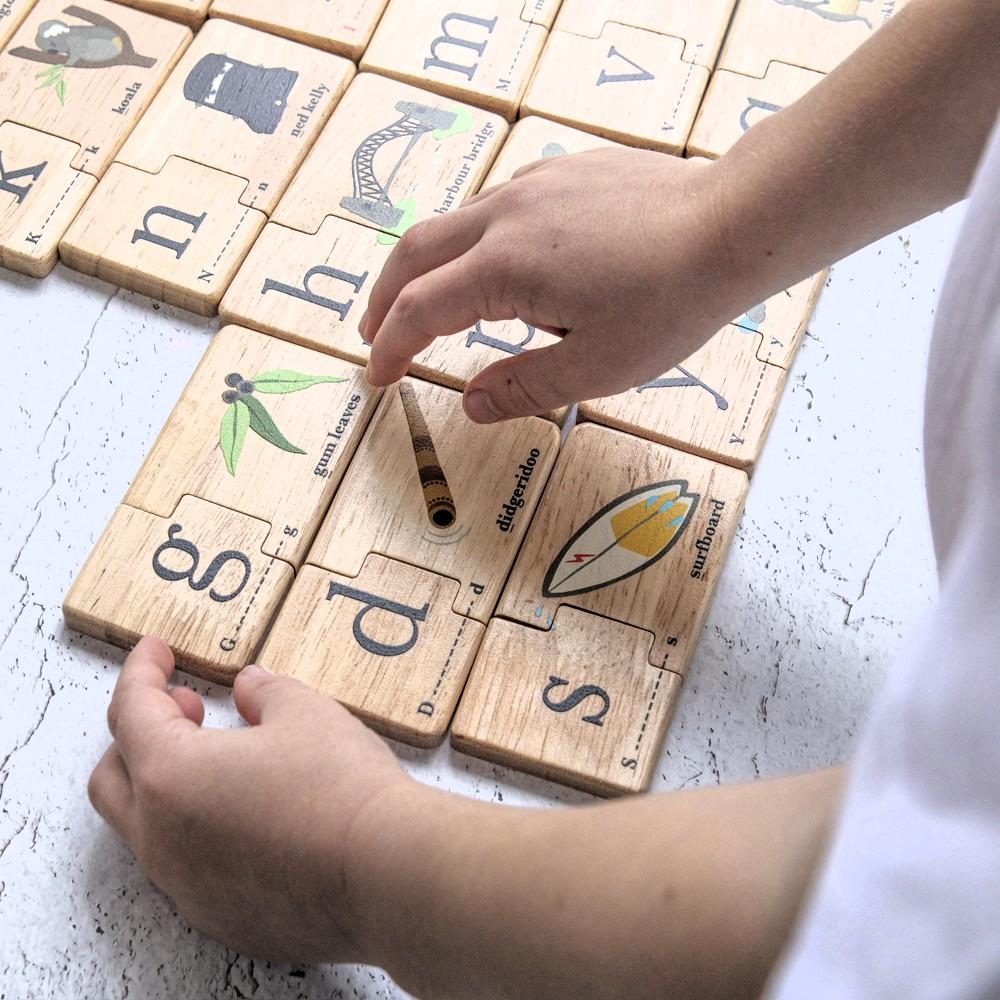 WOODEN TOY - AUSTRALIAN ALPHABET JIGSAW PUZZLE
