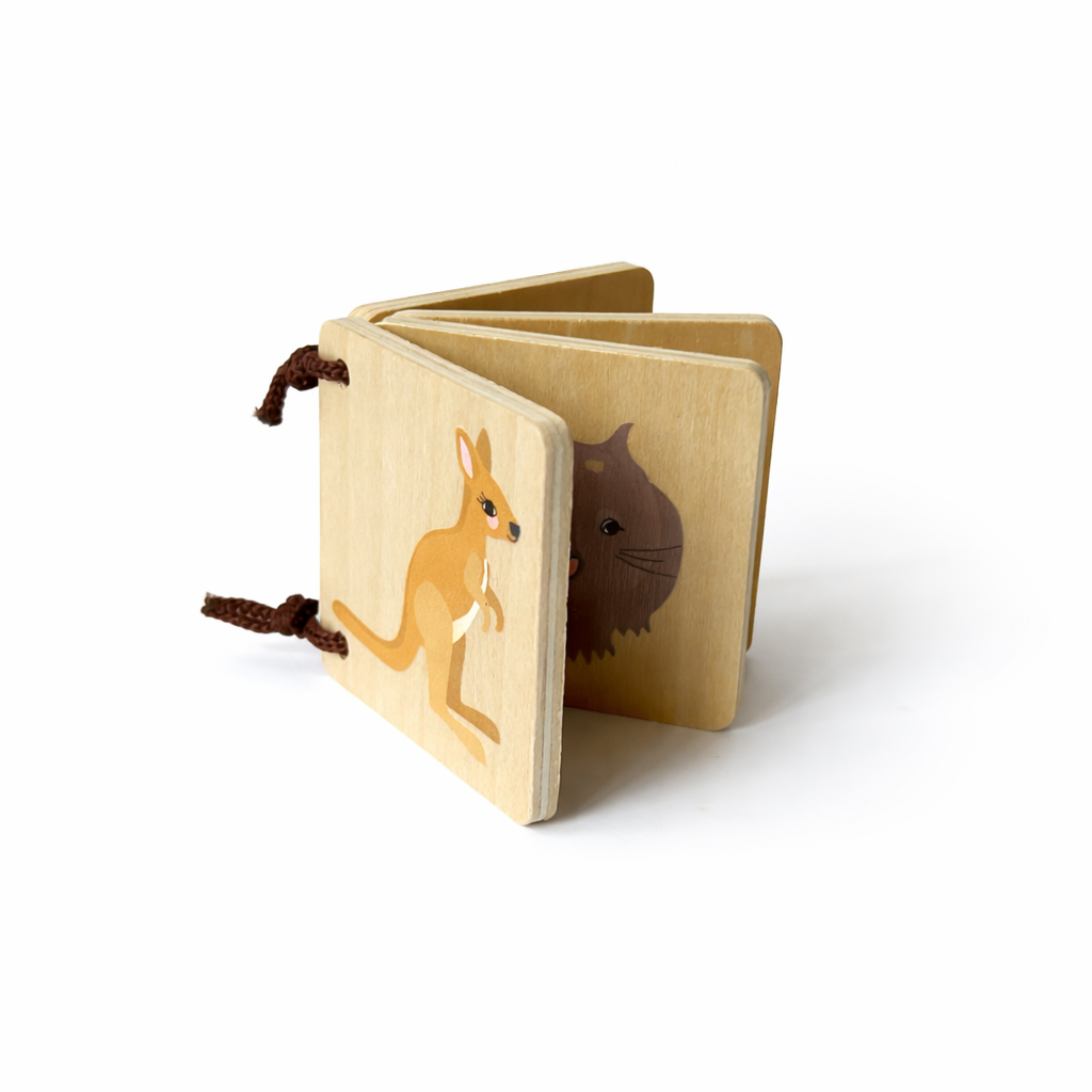 WOODEN TOY -  LOOSE CHANGE AUSTRALIAN ANIMALS MINI BOOK