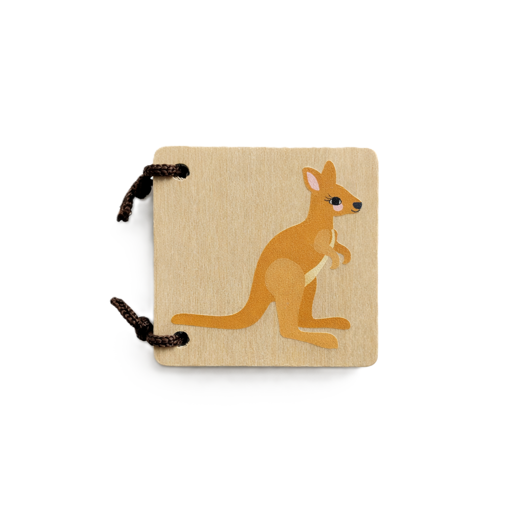 WOODEN TOY -  LOOSE CHANGE AUSTRALIAN ANIMALS MINI BOOK