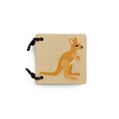 WOODEN TOY -  LOOSE CHANGE AUSTRALIAN ANIMALS MINI BOOK