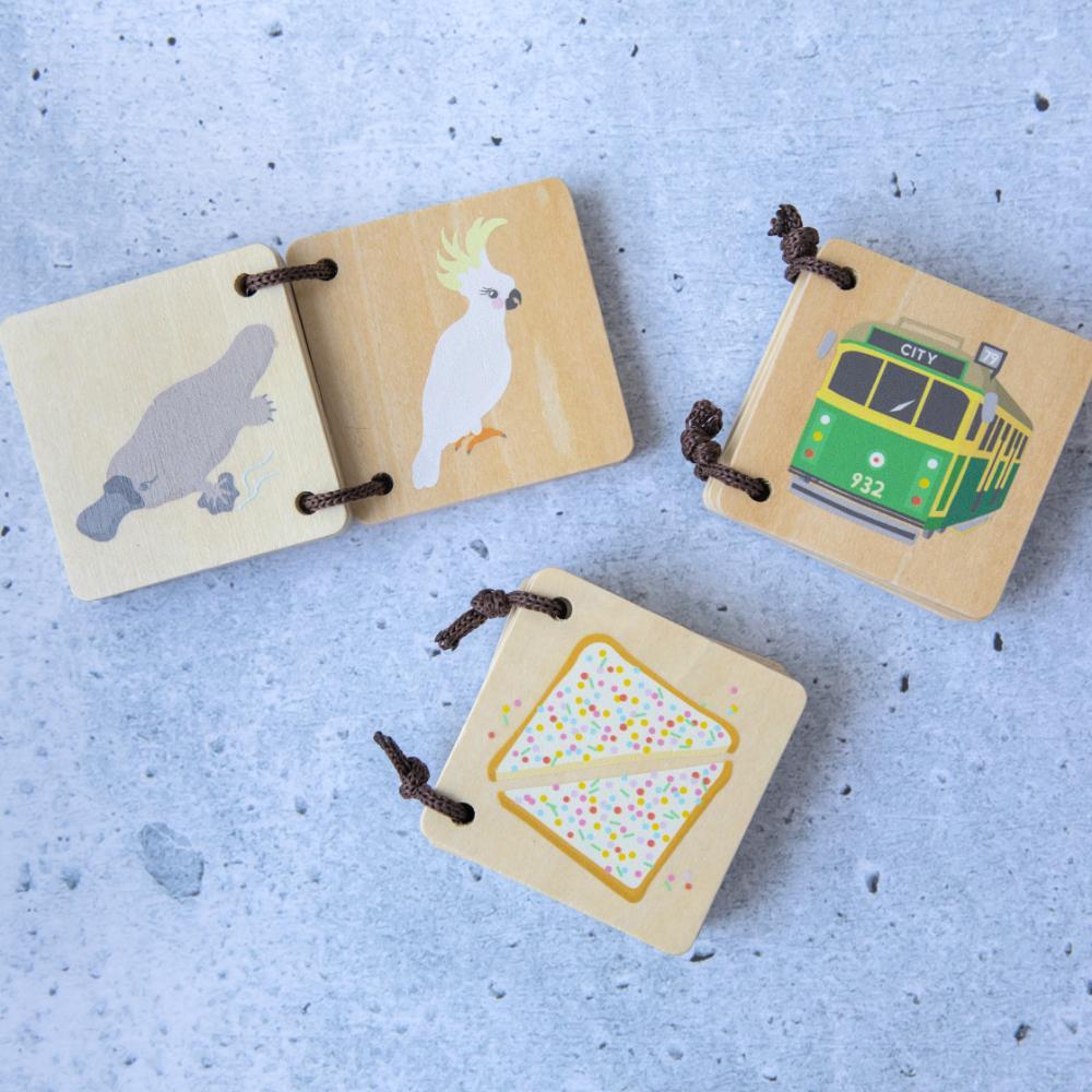 WOODEN TOY -  LOOSE CHANGE AUSTRALIAN MINI BOOK