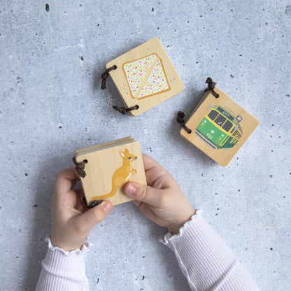 WOODEN TOY -  LOOSE CHANGE AUSTRALIAN MINI BOOK
