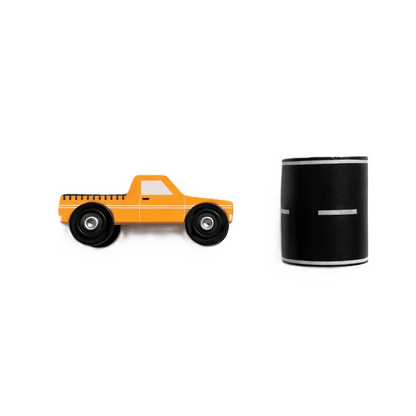 WOODEN TOY -  LOOSE CHANGE MINI UTE & ROAD TAPE
