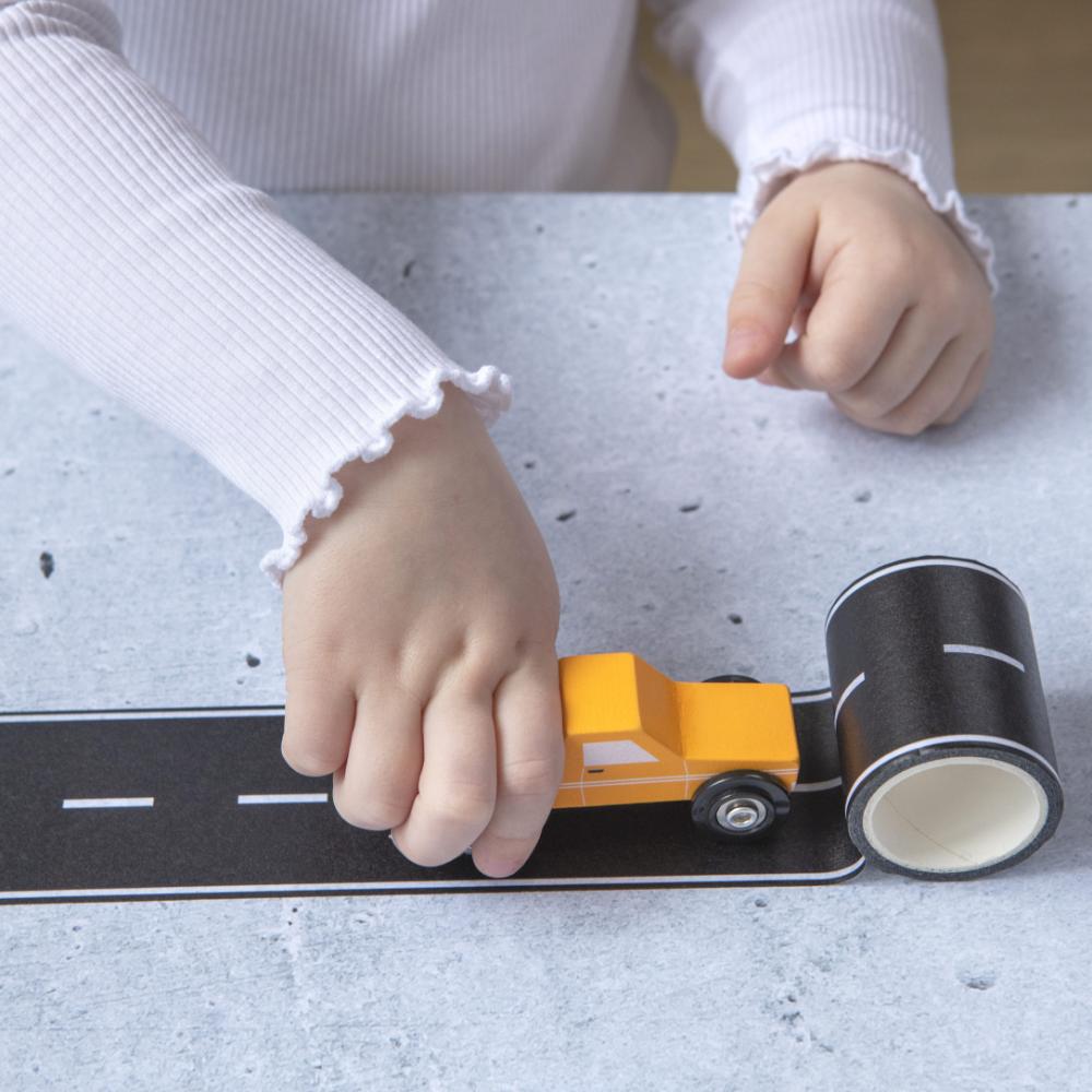 WOODEN TOY -  LOOSE CHANGE MINI UTE & ROAD TAPE