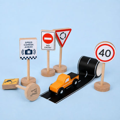 WOODEN TOY -  LOOSE CHANGE MINI UTE & ROAD TAPE