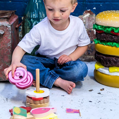WOODEN TOY - AUSTRALIAN STACKING BURGER