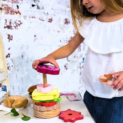 WOODEN TOY - AUSTRALIAN STACKING BURGER