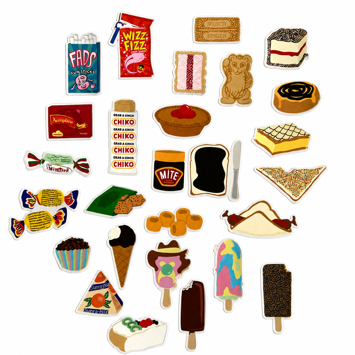 STICKERS - ICONIC AUSSIE FOOD
