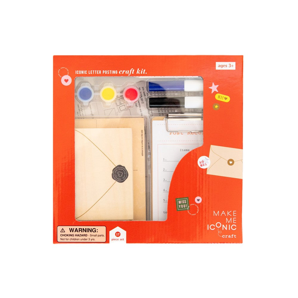 WOODEN TOY - POST BOX LETTERS CRAFT KIT