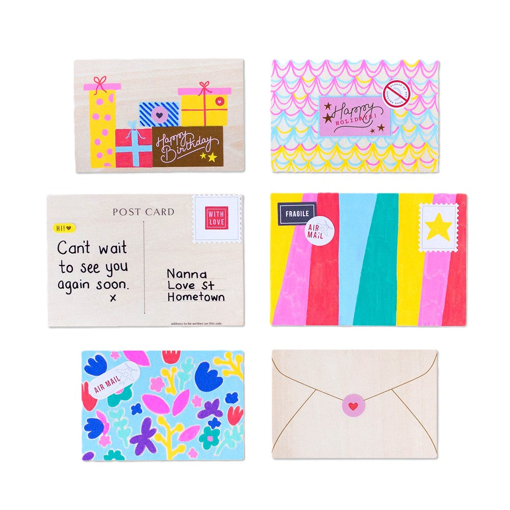 WOODEN TOY - POST BOX LETTERS CRAFT KIT