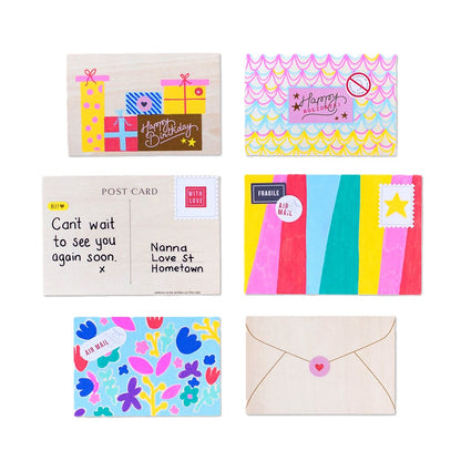 WOODEN TOY - POST BOX LETTERS CRAFT KIT