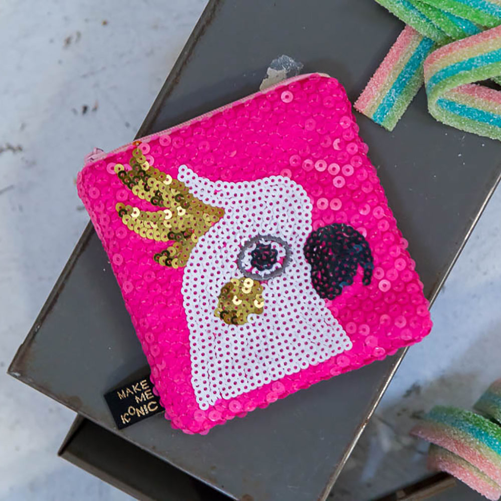 SEQUIN POCKET PURSE - COCKATOO