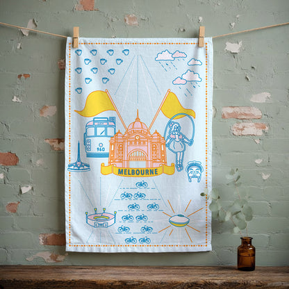 TEA TOWEL - MELBOURNE COAT OF ARMS