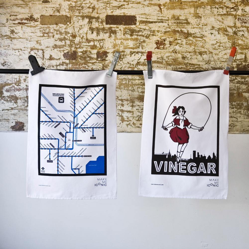 TEA TOWEL - MELBOURNE TRAIN NETWORK
