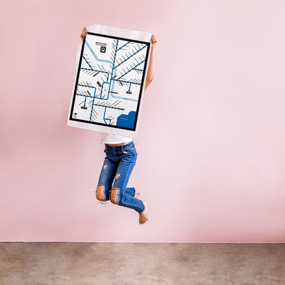 TEA TOWEL - MELBOURNE TRAIN NETWORK