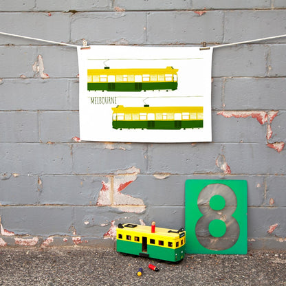 TEA TOWEL LINEN - TRAM