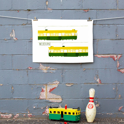 TEA TOWEL LINEN - TRAM
