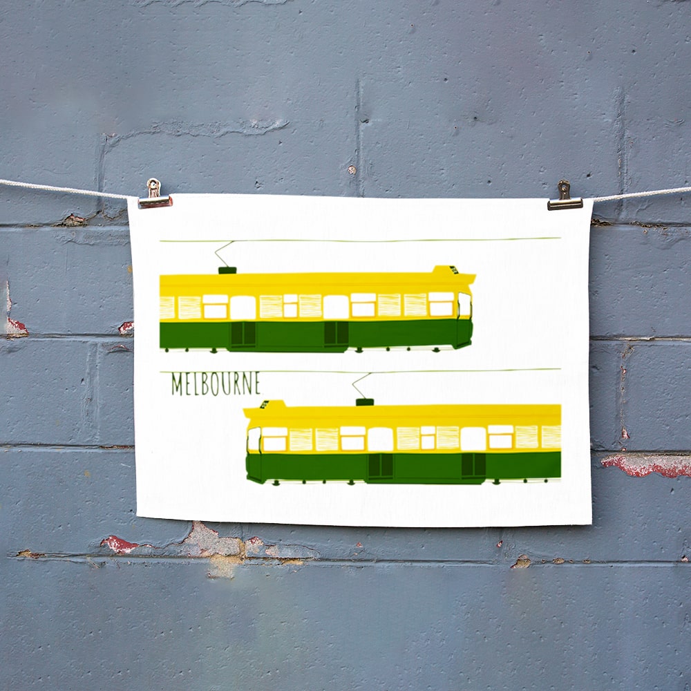 TEA TOWEL LINEN - TRAM