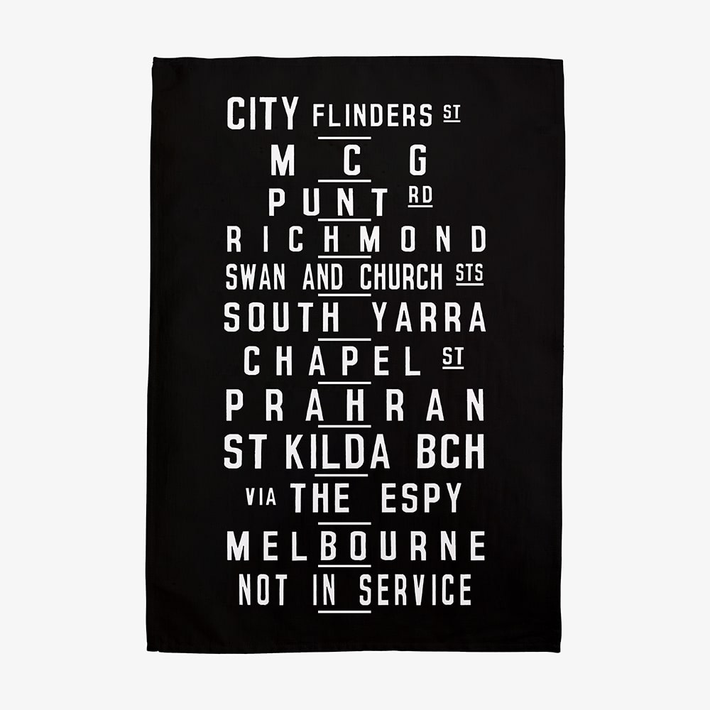 TEA TOWEL - MELBOURNE TRAM BANNER