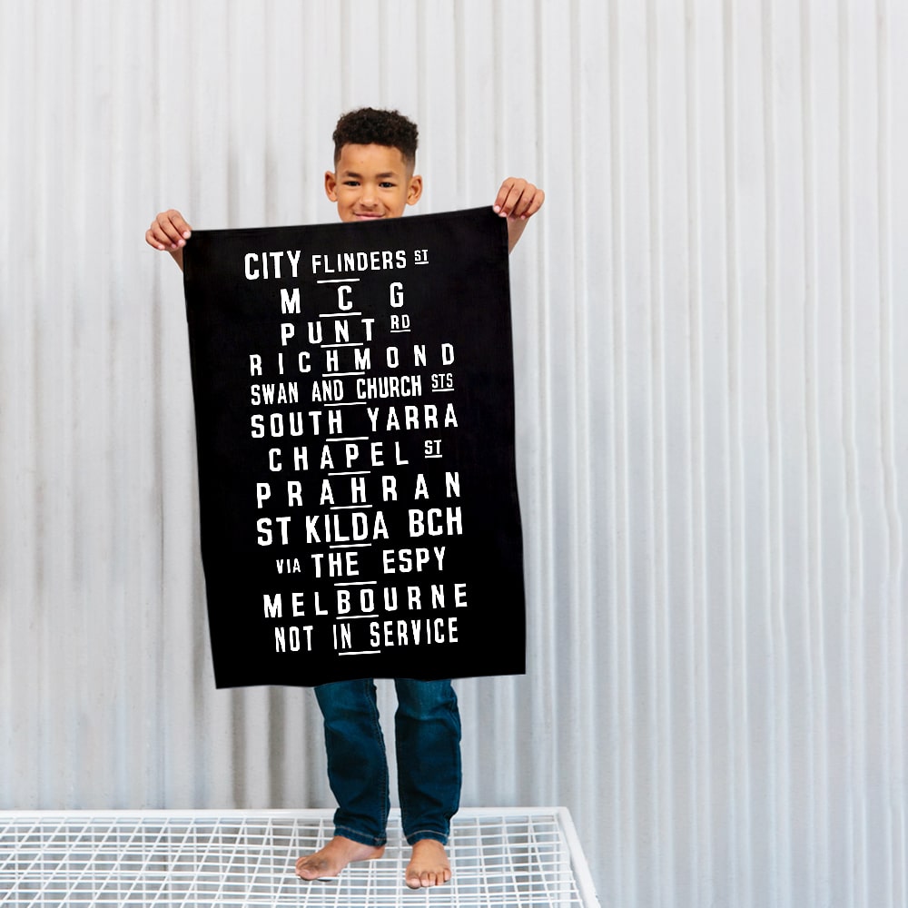 TEA TOWEL - MELBOURNE TRAM BANNER