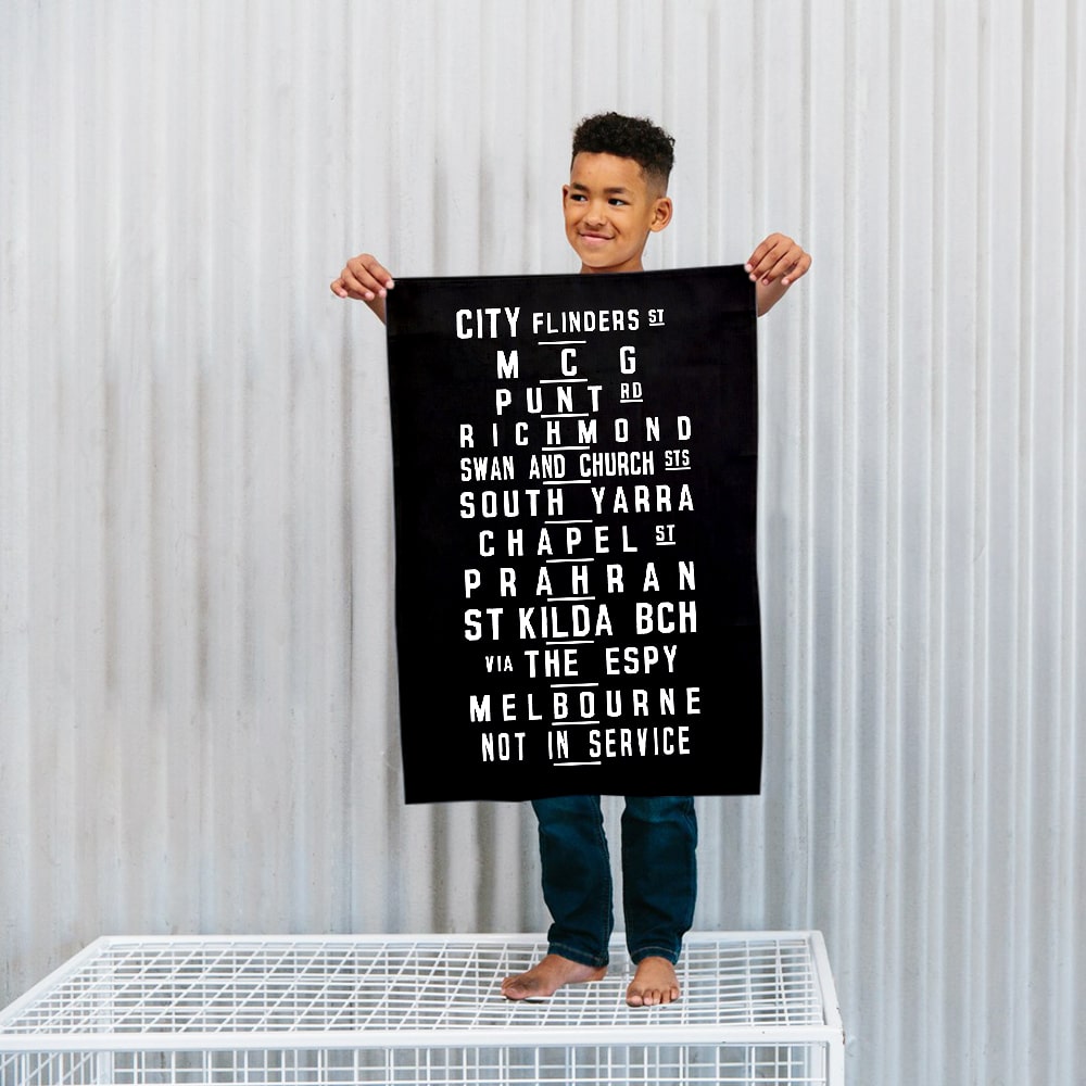 TEA TOWEL - MELBOURNE TRAM BANNER