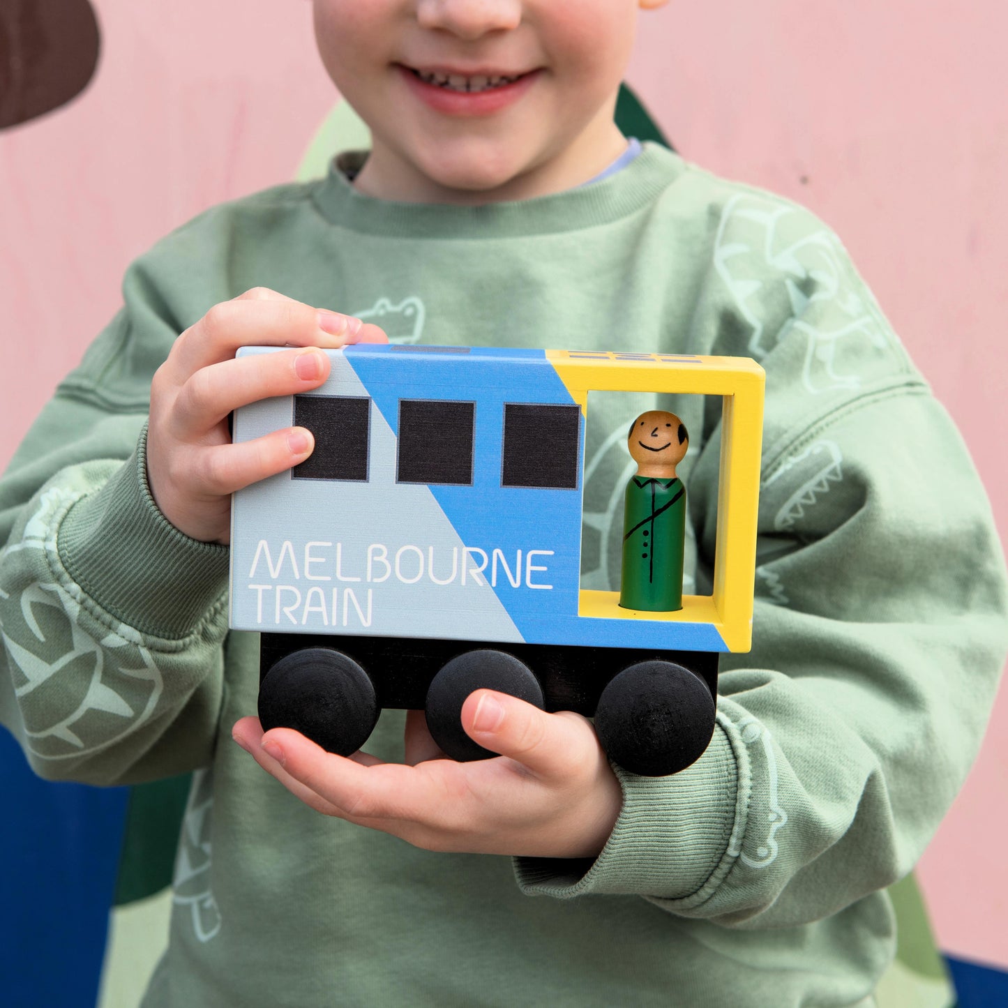 WOODEN TOY - MID SIZED MELBOURNE TRAIN