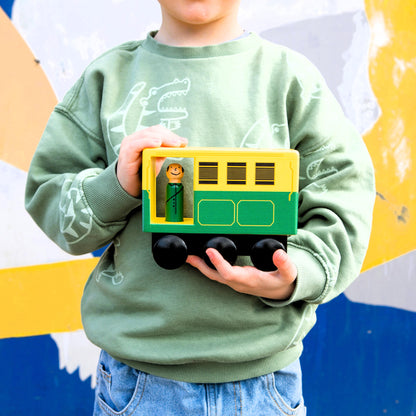 WOODEN TOY - MID SIZED MELBOURNE TRAM