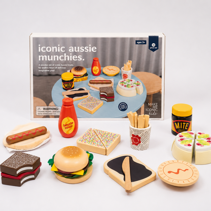 WOODEN TOY - AUSTRALIAN FOOD SET