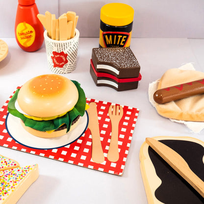 WOODEN TOY - AUSTRALIAN FOOD SET